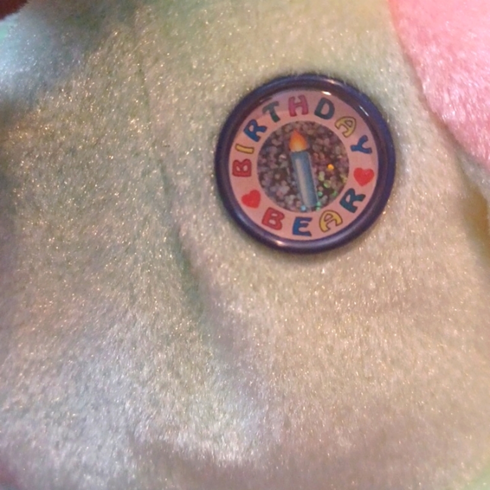 -Birthday Bear  “BB Bear” TY Beanie Baby – 1999 Original, RARE - Picture 10 of 10